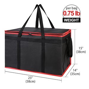 Sac de livraison de pizza <span class=keywords><strong>isotherme</strong></span> XXL chaud/froid avec poignées renforcées – Sac de transport pour chauffeurs de VTC au Canada - Product Image 2