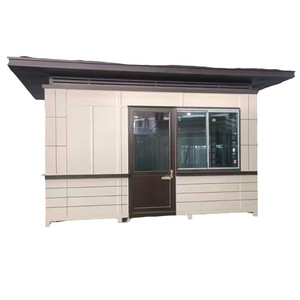 Cabine de sécurité en acier, structure préfabriquée, hauteur fixe, design contemporain, pour utilisation dans les parcs communautaires et sur les chantiers de construction - Product Image 1