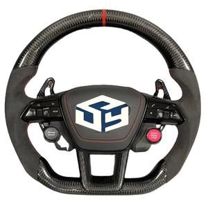 Volant de voiture en cuir et fibre de carbone, <span class=keywords><strong>prix</strong></span> de gros usine, pour <span class=keywords><strong>Audi</strong></span> A3 A4L A5 A6L A7 Q8 TT <span class=keywords><strong>R8</strong></span> - Product Image 6