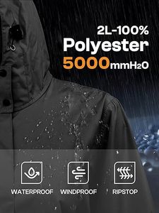 معطف نسائي طويل مقاوم للماء خفيف مقاوم للماء واقٍ من المطر جاكيت قابل للتعبئة - Product Image 2