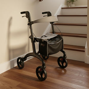 عربة مشي لجميع التضاريس للأشخاص ذوي الحركة المحدودة، خفيفة الوزن وقابلة للطي وقابلة للتعديل مع مقعد مريح وسهلة التخزين - Product Image 6