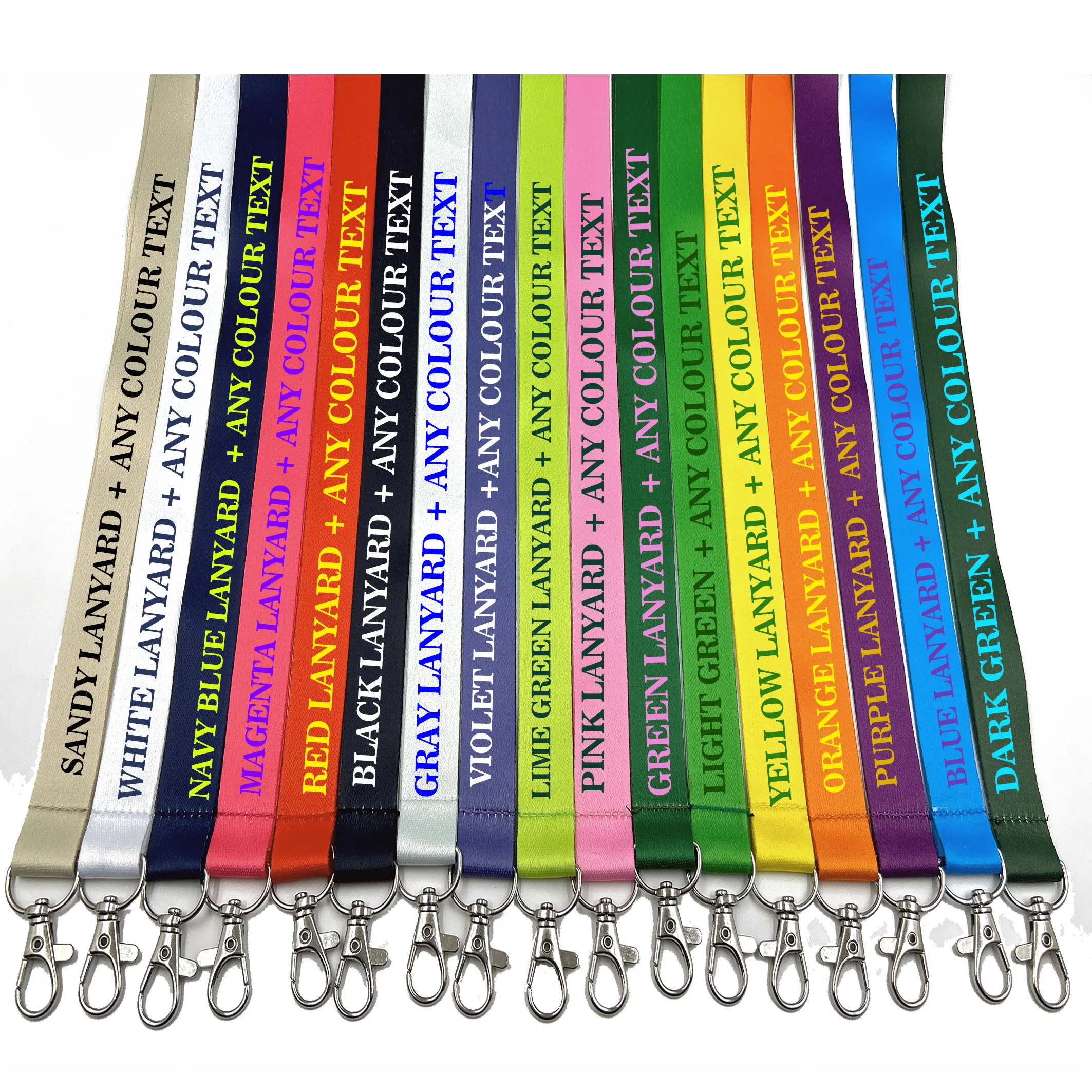 Cordones de cuello personalizados con sublimación de logotipo Cordones impresos personalizados Cordones de correa para el cuello Sin pedido mínimo para promoción