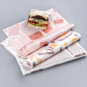 Tùy chỉnh in không thấm mỡ một mặt PE tráng giấy trắng tờ 12x12 bánh sandwich Hamburger Deli bọc bánh mì Sushi bù đắp - Product Image 5
