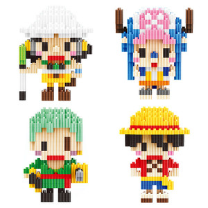 Mini particella Micro diamante blocco di costruzione cartone animato <span class=keywords><strong>Anime</strong></span> pezzo Luffy Chopper Design bambola decorazione creativa blocco di costruzione giocattoli - Product Image 2