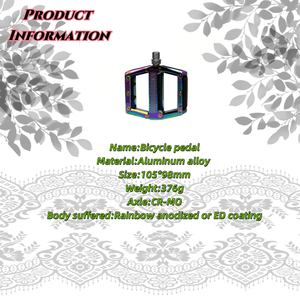 Pédale de VTT personnalisée en alliage d'aluminium Pédales plates colorées à plateforme Système 9/16 axes 2du Pédales de cyclisme ultralégères - Product Image 6