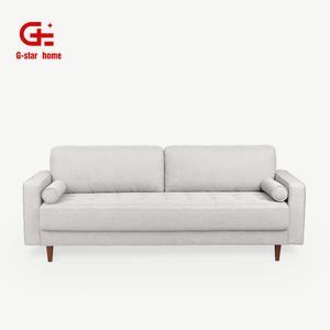 Orta yüzyıl Modern kapitone kanepe tersinir seksiyonel kanepe oturma odası L şeklinde 3 koltuk kumaşı kanepe - Product Image 5