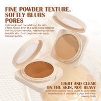 Poudre fixante de maquillage vegan, sans cruauté, minérale, longue tenue, fini mat, contrôle du sébum, non comédogène, marque privée