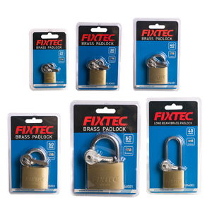 FIXTEC Serrure robuste 20mm/30mm/40mm/50mm/60mm en laiton antique avec 3 clés identiques FLK2001-FLK6001 Laiton antique FLK200 - Product Image 2