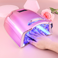Lampe à ongles UV LED sans fil haute puissance 98W, rechargeable, avec indicateur de batterie LCD et poignée confortable