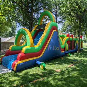 Circuito <span class=keywords><strong>de</strong></span> Obstáculos Inflable Comercial para Exteriores, Desafíos para Adultos, Juegos Inflables para Fiestas - Product Image 3