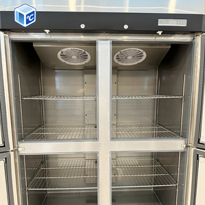 Réfrigérateur commercial vertical à double température, quatre portes, en acier inoxydable, refroidissement par air, prix d'usine - Product Image 3