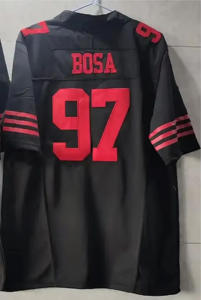 SF Team 97 Nick Bosa Atacado Top Quality Vermelho Costurado VP Limitado Jogos De Futebol Jersey Camisas Com 75 ° Aniversário Patch - Product Image 5