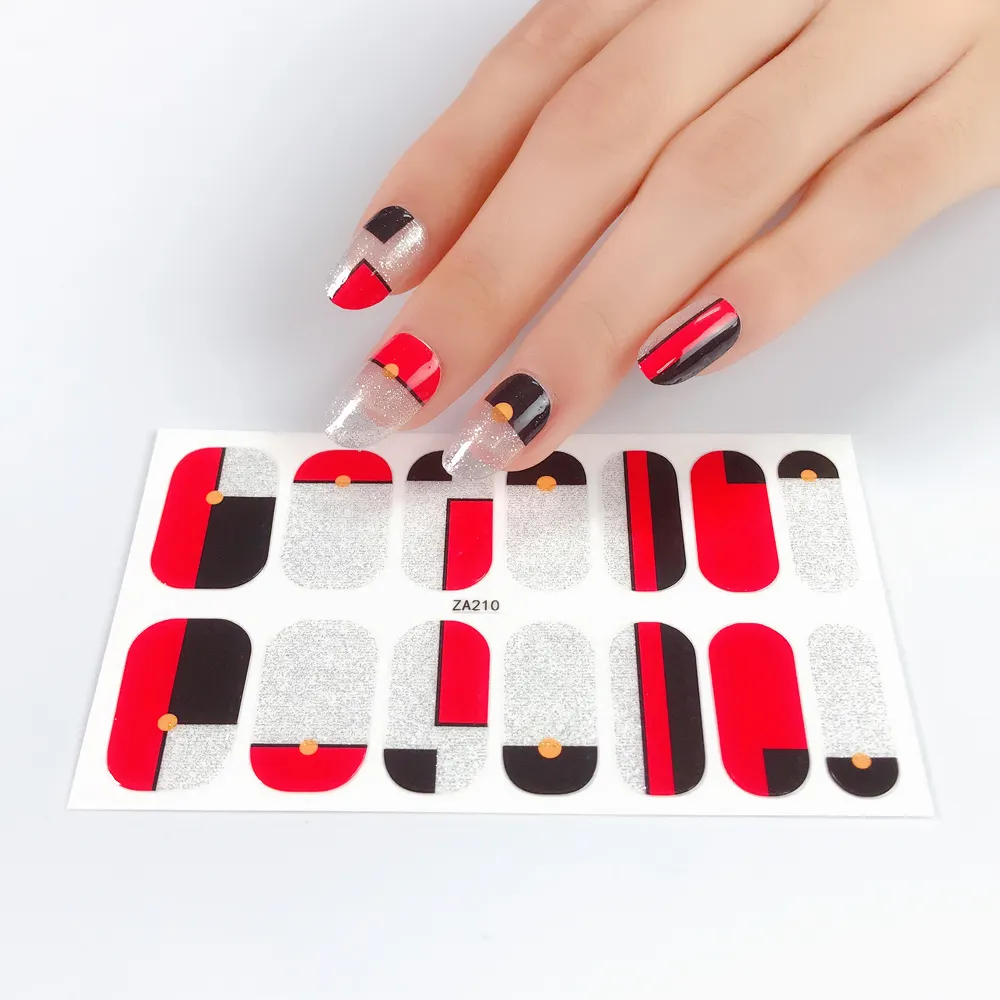 Beauty sticker Großhandel Neueste Mode 3D Nagel aufkleber Echte Nagellack Nagelst reifen