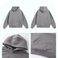 Sweat à capuche unisexe de luxe surdimensionné en coton et polyester 400-500 g/m², personnalisé, streetwear, hiver, brodé, délavé