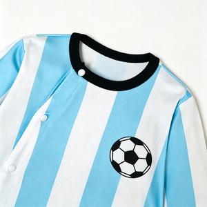 Oferta Especial: Ropa de Bebé para Gatear, Mameluco Enterizo con Broches Laterales, Mono Deportivo de Fútbol de Manga Larga para Bebé con Cierre de Botones a Presión - Product Image 4