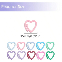 ZHENZHIZHE Vente en gros de marqueurs de mailles de tricot multicolores bon marché en forme de cœur, marqueurs de verrouillage, épaisseur 1 mm, aiguilles à tricoter