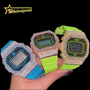 NOUVEAU Big Diamonds DW5600 GW2310 Collection de lunette de montre Buss Down Watch Case Custom Made Buss Down Watch Case Iced Out Band Hip Hop - Product Image 1