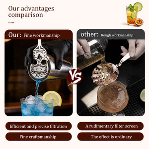 Nuovo Prodotto 2026: Hawthorne Strainer per Cocktail da Bar con Molla ad Alta Densità per Boston Shaker e <span class=keywords><strong>Bicchieri</strong></span> da Miscelazione - Product Image 6