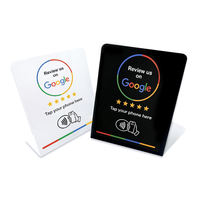 Support d'affichage sans contact personnalisé avec code QR NFC, carte à puce pour interaction Google Review, plaque d'affichage sans contact intelligente