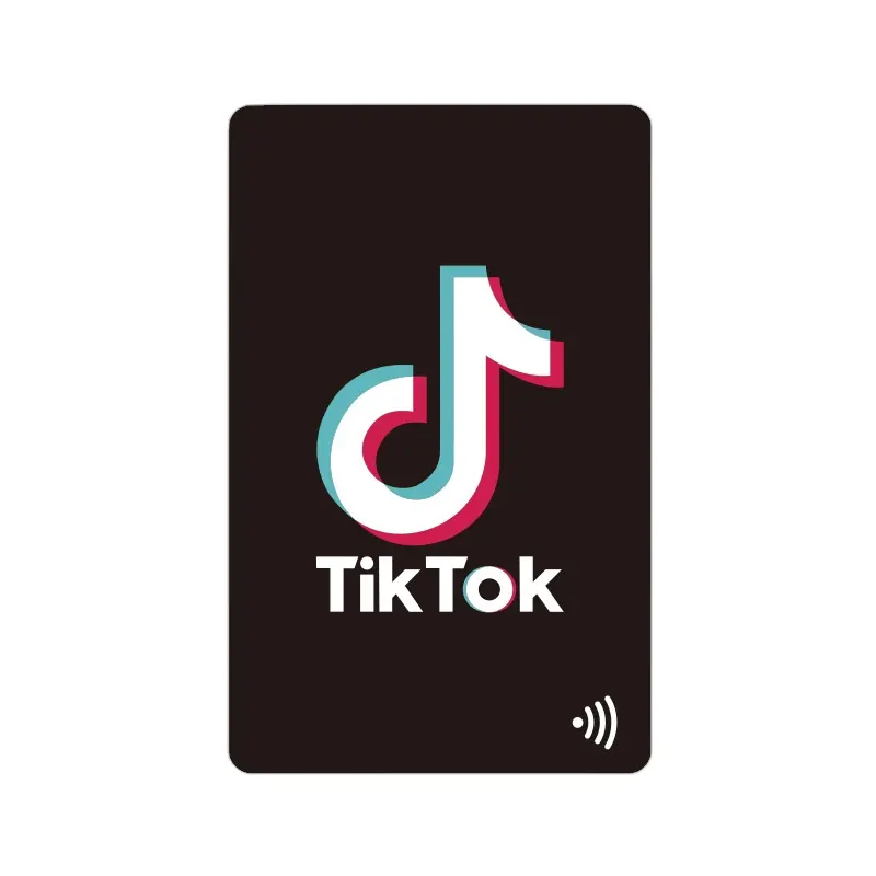 Silone Factory TikTok Google обзорные карты Google play подарочные карты PVC NFC Tap социальные RFID визитные карточки