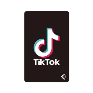 Silone Factory TikTok Google Review Cards Google Play Gift Card PVC NFC Tap Social RFID Business Cards