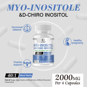 DUOZI Myo-Inositol & D-Chiro Inositol Rapport 40:1 Capsules avec MTHF Folate Vitamine D3 Soutien Santé Féminine 60 Capsules - Product Image 3
