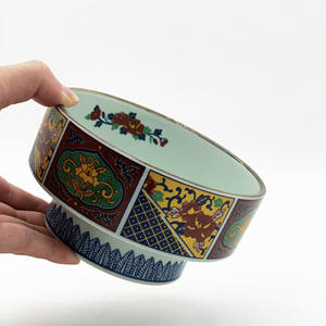 ชามเซรามิกสไตล์ญี่ปุ่นทรงสูง ดีไซน์วินเทจหรูหรา ใช้กับไมโครเวฟได้ ลายดอกไม้ เหมาะสำหรับเสิร์ฟเนื้อ ข้าว ปลาไหล ซาชิมิ - Product Image 1