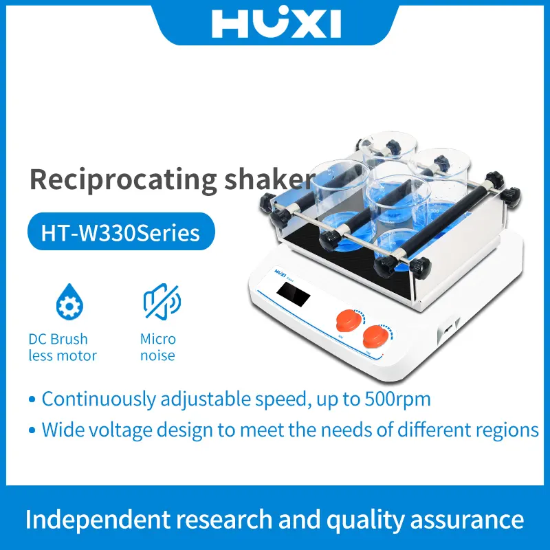 60-400Rpm Verschillende Platform Optionele Digitale Laboratorium Heen En Weer Bewegende Orbitale Shaker Met Temperatuurregeling