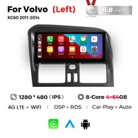 Lecteur vidéo radio de voiture Android MEKEDE Caméra 360 pour Volvo XC60 2011-2014 Résolution 1280*480 Navigation GPS