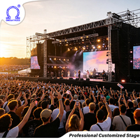 Plataforma de Escenario Portátil de Aluminio Impermeable y Antideslizante con Estructura de Truss para Organizadores de Festivales de Música y Conciertos al Aire Libre