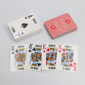 Custom Printing 280/300/310gsm <b>Paper</b> Poker Cards With Scannable Barcodes 100% PVC Plastic Waterproof Playing Cards - Product Image 2