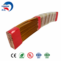 Kawat Tembaga Persegi Panjang Solid Flat Self Bonding CTC (Continuously Transposed Conductor) ROHS untuk Gulungan Transformator Daya