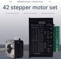 42 Set Motor Stepper torsi tinggi 0,28 N, Motor Stepper 42 bygh34 + TB6600 Driver Motor 4A