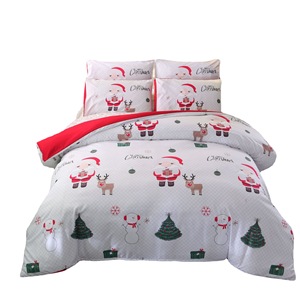 AOYATEX Full Size buon natale <span class=keywords><strong>Babbo</strong></span> Natale stampato tre pezzi Set di lenzuola in microfibra Set di lenzuola 3D biancheria da letto - Product Image 6