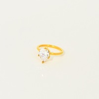 Bague de Luxe pour Femme en Acier Titane, Sertie de Grands Zircons Cubiques (CZ) en Forme de Goutte d'Eau, Cœur et Carré, Bague Statement avec Grande Pierre, Vente en Gros