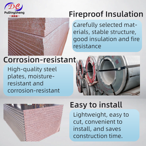 Panneaux sandwich en mousse EPS avec revêtement en acier coloré pour murs et plafonds, fournisseur pour la construction d'ateliers GMP et d'usines agroalimentaires - Product Image 6