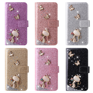 Tùy Chỉnh 3D Handmade Pha Lê Bling Kim Cương Ví Da Sang Trọng Trường Hợp Đối Với iPhone 16 12 13 14 15 Mini Cộng Với Pro Max Chủ Thẻ - Product Image 6
