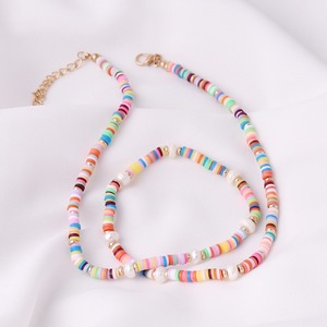 Collar de Perlas de Cerámica <span class=keywords><strong>Suave</strong></span> de Moda, Estilo Bohemio, Perlas Irregulares de Alta Calidad para Mujer - Product Image 3