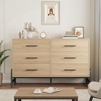 Phoenix Home Factory 6 Commode Moderne 52 "Large Tiroir Grand Espace De Stockage Autonome En Bois Rangement Chambre