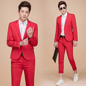 Traje de Hombre de 12 Colores, Traje de Etiqueta Ajustado para Baile de Graduación, Esmoquin, Abrigo Masculino, Disfraz, Blazer de 2 Piezas - Product Image 1