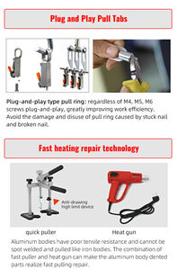 FUNISI PROS Machine à débosseler multifonctionnelle en aluminium pour atelier de carrosserie automobile, équipement de débosselage - Product Image 4