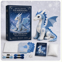 Kit de Manualidades de Fieltro con Animales del País de las Maravillas Invernales, Zorro de las Nieves, Ciervo, Lobo, 11 Estilos, Caja de Manualidades para Coser a Mano, Decoración Navideña, Regalo