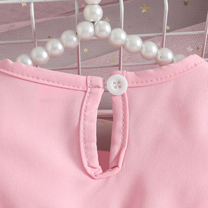 Vestito Estivo Floreale per <span class=keywords><strong>Neonata</strong></span> con Maniche a Farfalla, Rosa e Bianco - Product Image 5