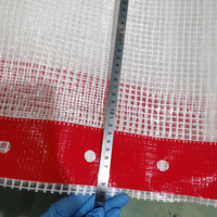 Fournisseur d'usine, bâche en plastique transparente ignifuge et coupe-vent pour échafaudage, 20 x 100 pieds, 6 mil, renforcée par des cordes, polyéthylène