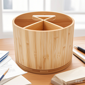 <span class=keywords><strong>Organisateur</strong></span> de <span class=keywords><strong>bureau</strong></span> en bambou avec 6 compartiments en bois Porte-<span class=keywords><strong>crayon</strong></span> rotatif Compartiments <span class=keywords><strong>organisateur</strong></span> de maquillage - Product Image 5