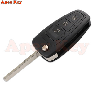 Coque de clé de voiture pliable pour Ford Ranger Focus Fiesta C-Max Galaxy Mondeo S-Max Transit MK3 T6, étui à clé avec lame non coupée - Product Image 3