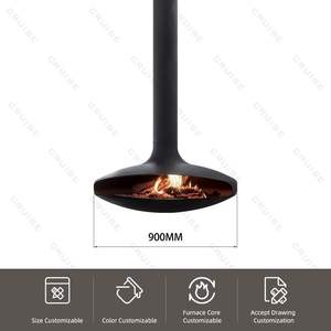 موقد سخان خشب كروز موقد معدني معلق مع حرق الأخشاب مواقد خشبية مثبتة على الحائط - Product Image 4