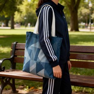 Bolsas de Lona con Logotipo Personalizado de Alta Calidad, Bolso de Mano para Estudiantes, Bolsa de Almacenamiento Gigante para Compras o la Escuela - Product Image 2