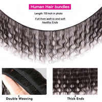 Extensions de cheveux humains bruts cambodgiens Brumese Curly Water Wave, alignés aux cuticules, double épaisseur, pas chers