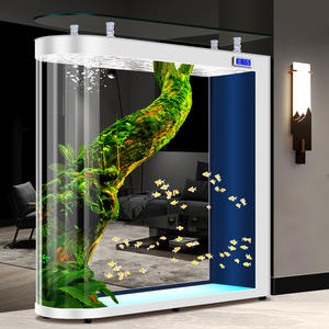 Aquarium autoportant de luxe moderne en forme de balle, en verre, volume 368L-828L, sans besoin de changement d'eau, éclairage LED - Product Image 2